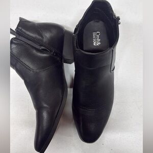 croft & barrow Black Leather Ankle Booties